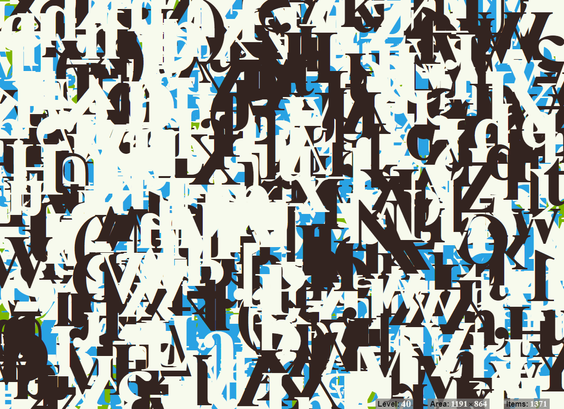1371 opaque and background-colored Times New Roman characters scattered randomly in a specific sequence.