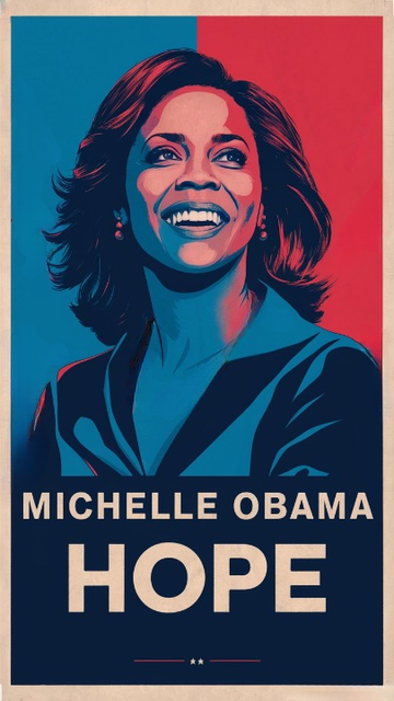!B Michelle Obama Poster in Obama Style