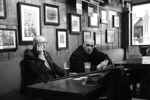 Two gents drinking in the pub