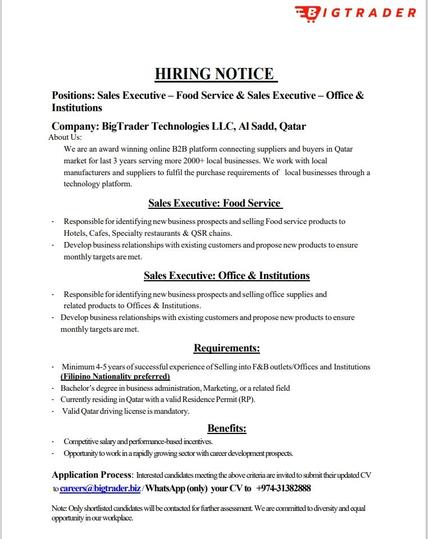 Job openings in Qatar