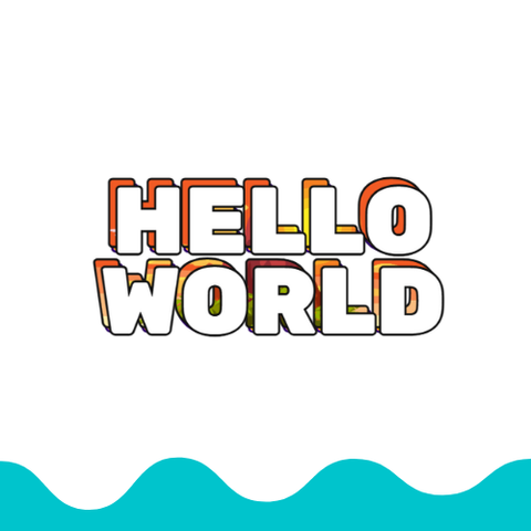 A LOGO (PFP NFTs) with the words HELLO WORLD.