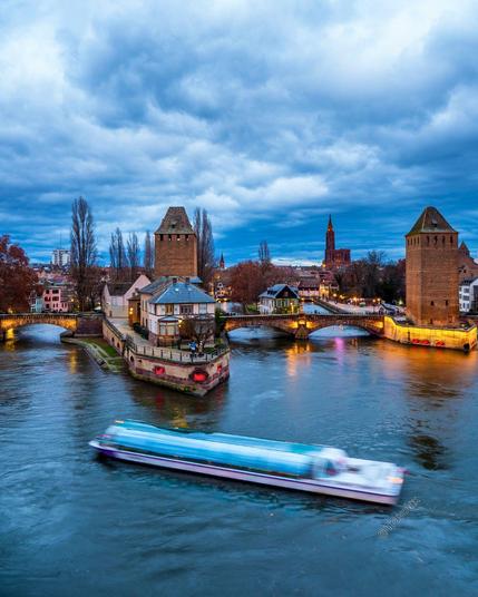Ponts couverts in Strasbourg, France
