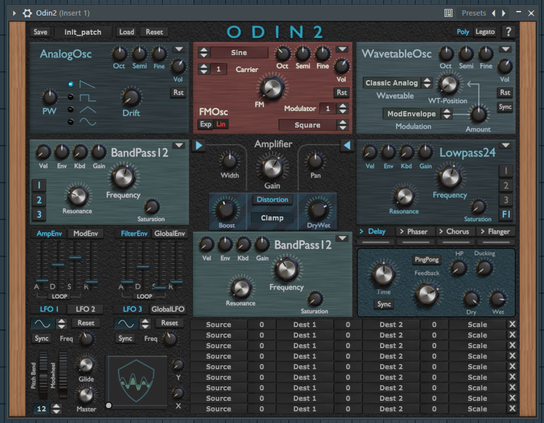 the gui of the odin2 synth plugin