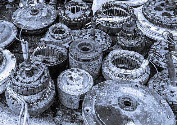 Picture of electrical motors in my grandfather’s shop I took few years ago.