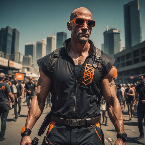Man wearing local custom attire