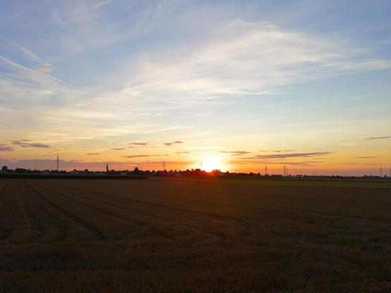 Sonnenuntergang über München.