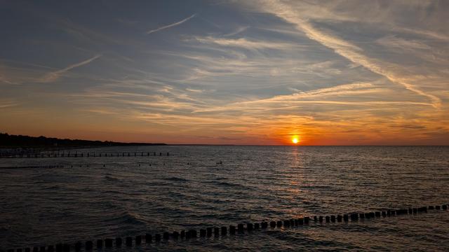 Sonnenuntergang Ostsee Zingst