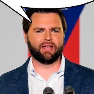 JD Vance with speech bubble