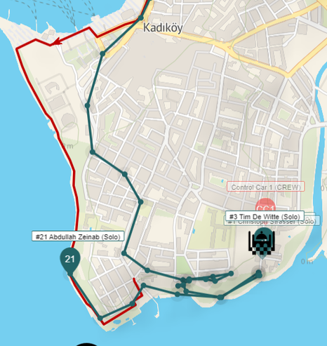 Screenshot vom Track vom Fahrer mit der Startnummer 21 beim Trans Continental Race TCRNo10.