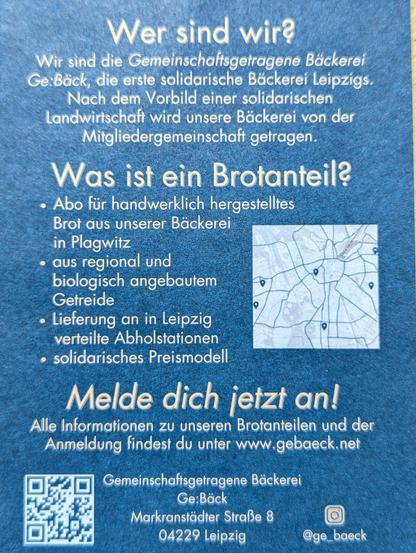 Rückseite eines Flyer von https://gebaeck.net/