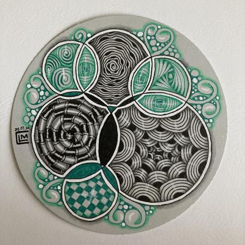 Finished tile with inking and shading
