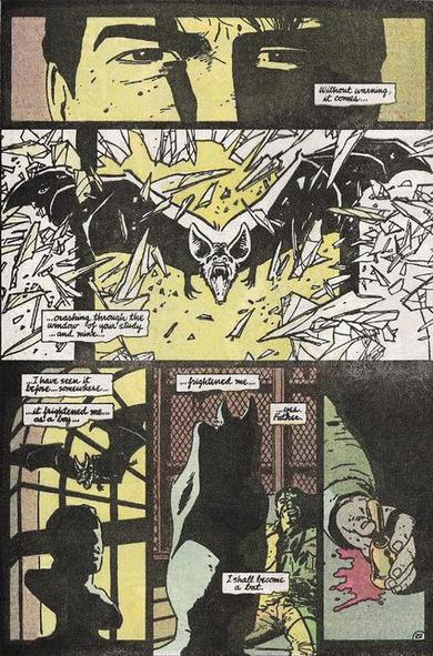 Page of Batman: Year One
Script by Frank Miller Art by David Mazzucchelli.