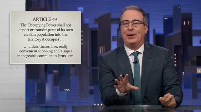 Screenshot of John Oliver show
