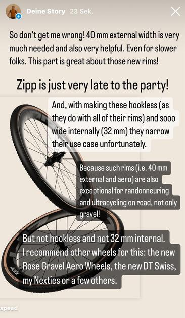 Zipp 303 XPLR late to the party and with questionable design limitations.