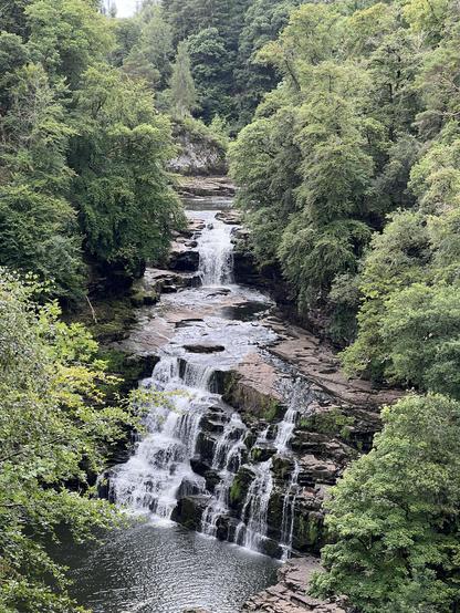 Waterfalls with very little water falling.