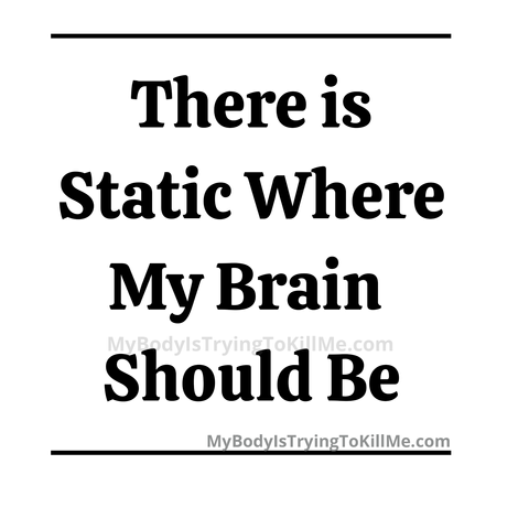 There is static where my brain should be
