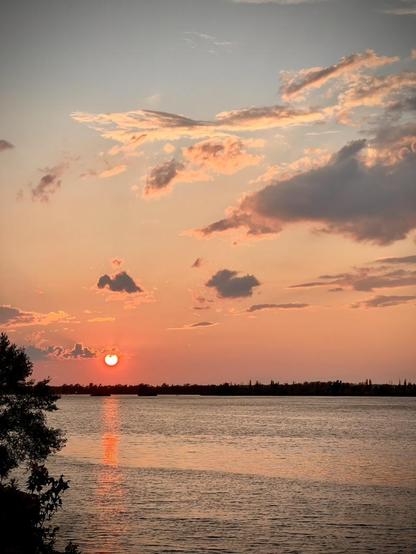Sunset over the Saint Laurent River