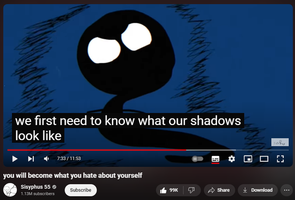 https://www.youtube.com/watch?v=vwN-7mklDCM
you will become what you hate about yourself

1,702,768 views  28 Apr 2023
To try everything Brilliant has to offer—free—for a full 30 days, visit http://brilliant.org/Sisyphus55/. The first 200 of you will get 20% off Brilliant’s annual premium subscription.