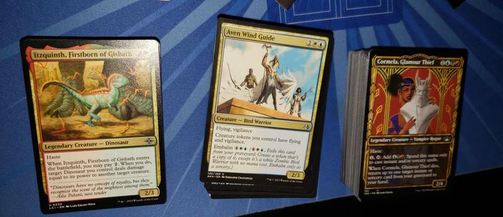 3 pauper commander decks,  Itzquinth Dinos, amonkhet tokens and cappena spell slingers