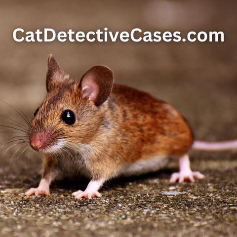 stock image of a mouse; CatDetectiveCases.com