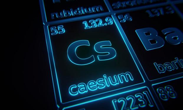 Caesium metal in periodic table