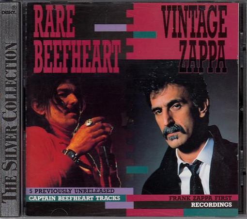 Album cover of a compilation record called Rare Beefheart and Vintage Zappa, that brought together some at the time hard to find tracks by Captain Beefheart and Frank Zappa. None of the tracks are collaborations though.