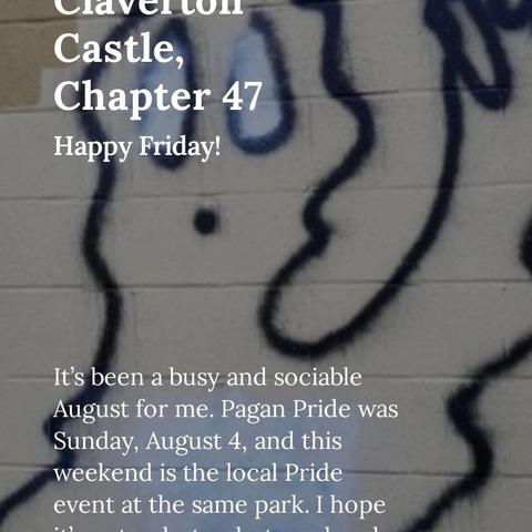 Introduction to today's Substack chapter--with a background of ghost graffiti on a white concrete wall