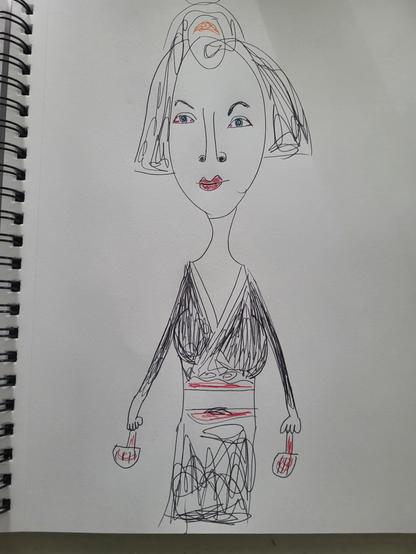 Bluegreen eyed Japanese Geisha Woman