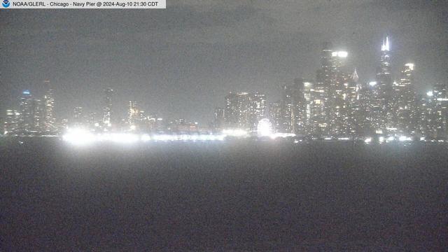 View of Navy Pier in Chicago from William E. Dever Crib in Lake Michigan east of North Avenue. // Image captured at: 2024-08-11 02:30:01 UTC (about 3 min. prior to this post) // Current Temp in Chicago: 69.98 F | 21.10 C // Precip: clear sky // Wind: W at 1.006 mph | 1.62 kph // Humidity: 49%