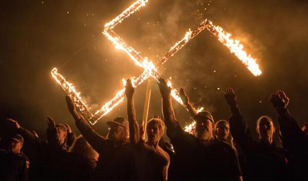 swastika afire