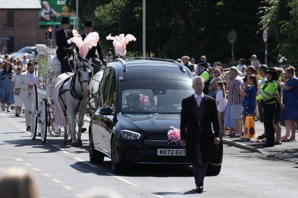 Photograph of Southport victim's funeral procession.