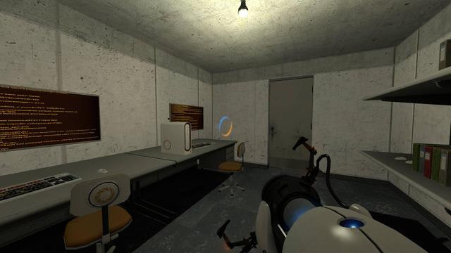 Screenshot from a game called Portal: Lost in Aperture