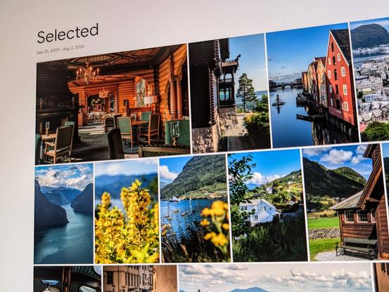 Screenshot of selected photography...