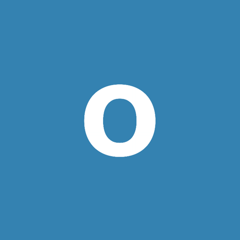 Logo oTranscribe, a white O on blue background