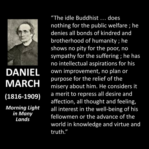 “They … does nothing for the public welfare ; he denies all bonds of kindred and brotherhood of humanity; he shows no pity for the poor, no sympathy for the suffering; he has no intellectual aspirations for his own improvement, no plan or purpose for the relief of the misery about him. He considers it a merit to repress all desire and affection, all thought and feeling, all interest in the well-being of his fellowmen or the advance of the world in knowledge and virtue and truth."