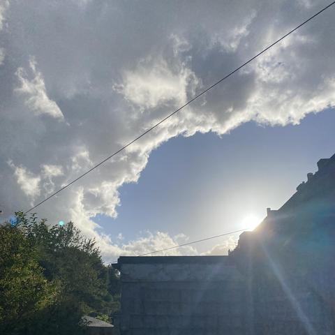 High definition clouds, scorching summer sun, Scotland