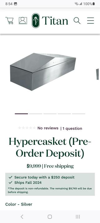 Screengrab of the Pre-Order deposit form, part 1, showing the final cost and required deposit amounts.