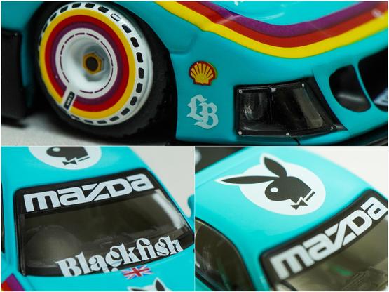 Some close-up shots of Mazda RX-7 FD3S, LB-Super Silhouette, Hobby Expo China 2024 Edition by iNNO64 in 1:64 scale with 1:64 figure on AREA 164