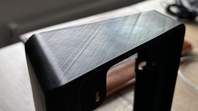 smoothed 3D print with scratches ( possible underextrusion )