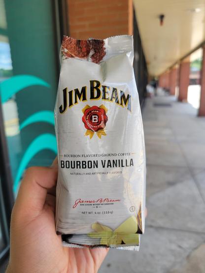 Jim Beam bourbon/vanilla flavored ground coffee