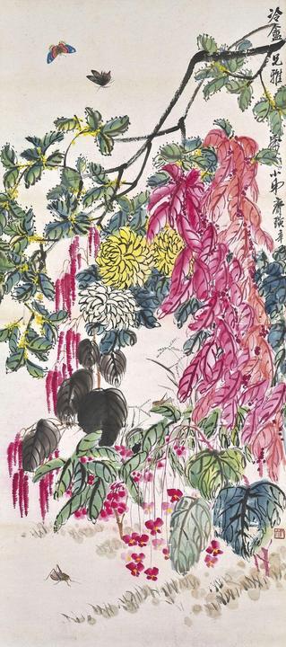Flowers and Butterflies by Qi Baishi🎨