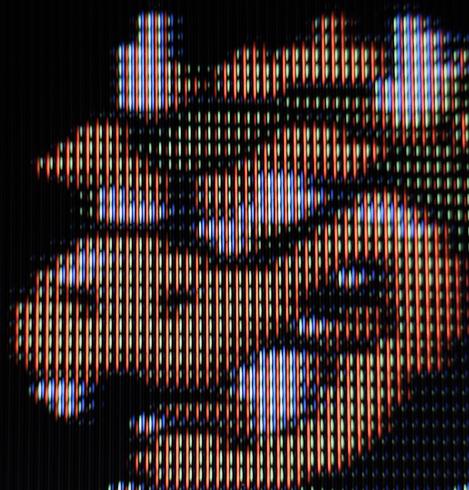 Bowser's face from Super Mario World (SNES) on Sony Trinitron CRT TV