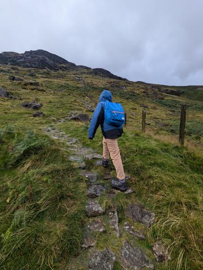Steep climb up to Grey Knotts