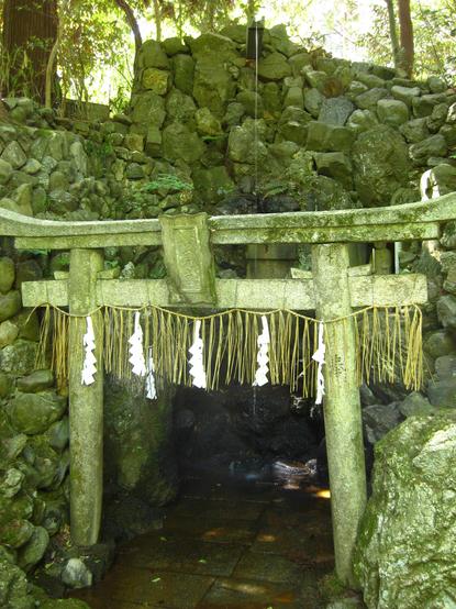 Waterfall for ascetic practices at Iwato Myoken-gu.