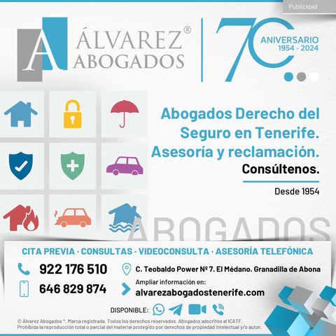 Abogados Derecho del Seguro Tenerife. Asesoría y reclamación de su seguro de vida, coche y moto, accidentes, hogar, decesos, viajes, médicos y salud. Consúltenos ahora sin compromiso. Defendemos sus Derechos e Intereses desde 1954.  https://alvarezabogadostenerife.com/areas-derecho/derecho-del-seguro/  #alvarezabogados #abogados #Tenerife #abogadostenerife #seguros #reclamación #vida #coche #moto #accidentes #hogar #decesos #viajes #medicos #salud 
