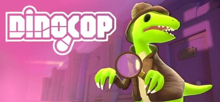 Steam store header image for a game called Dinocop