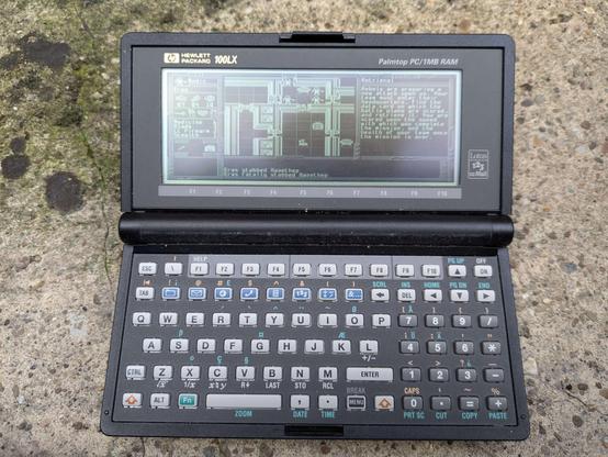 Star Cadre: Combat Class running on an HP100LX.
