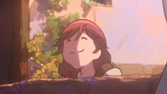 A zoomed in view of a girl (Yume) with a smug/smiling expression on her face.