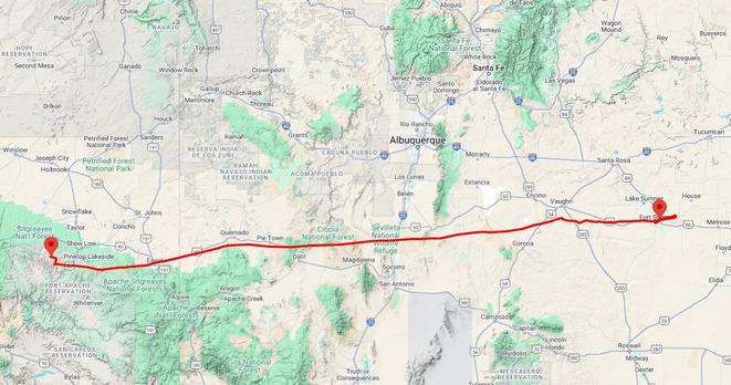 Flight path of the EXCITE balloon mission 8/31 - 9/1 2024