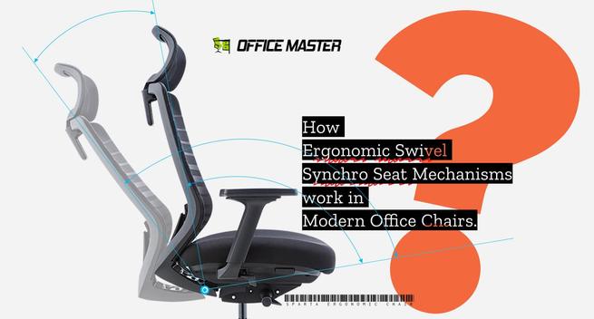 How the swivel, tilting and advanced synchro mechanisms work to offer a supportive and comfortable seating solution - OfficeMaster Modern office chairs Dubai
